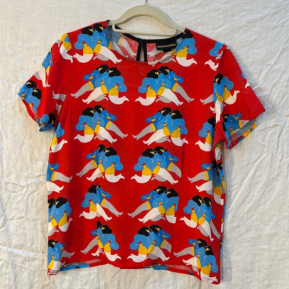 Nooworks Egle Zvirblyte Double Ladies boxy top large. Excellent condition.